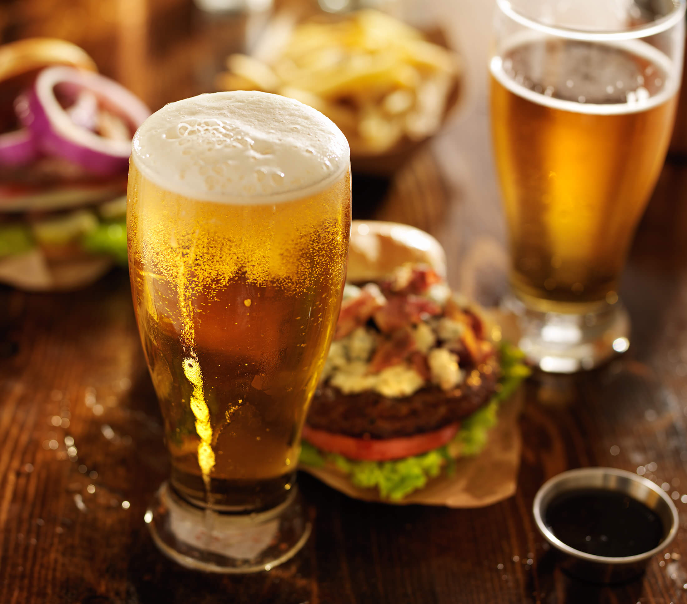 Beer and burger